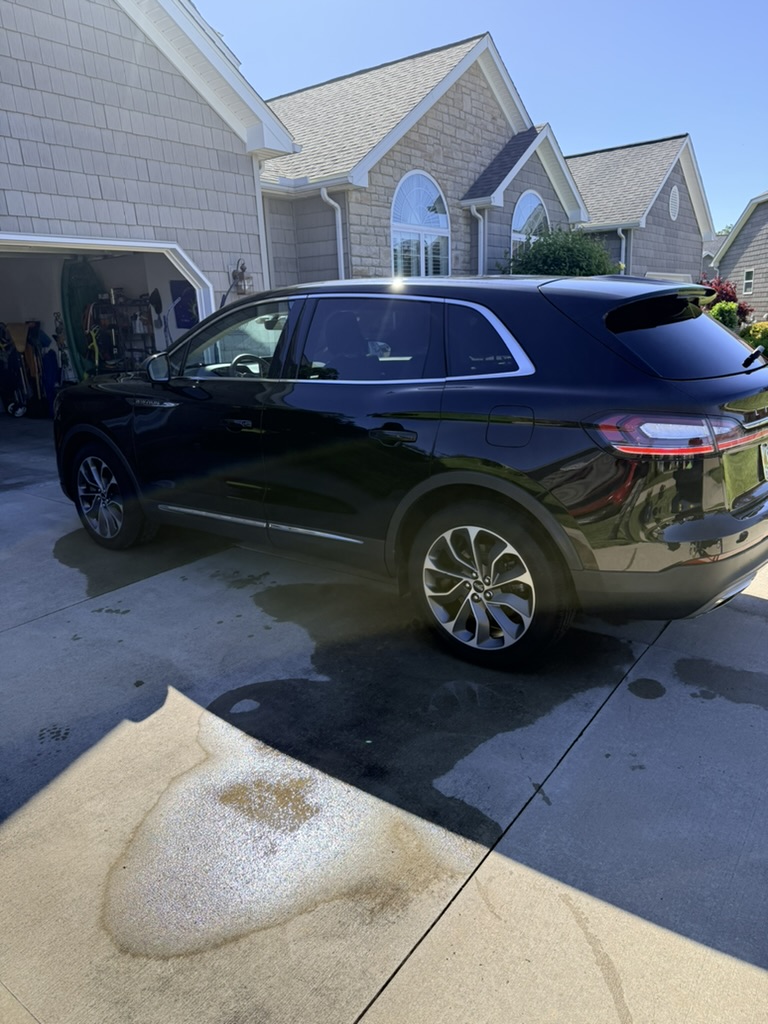 Black SUV front after professional car detailing in North Ridgeville Ohio